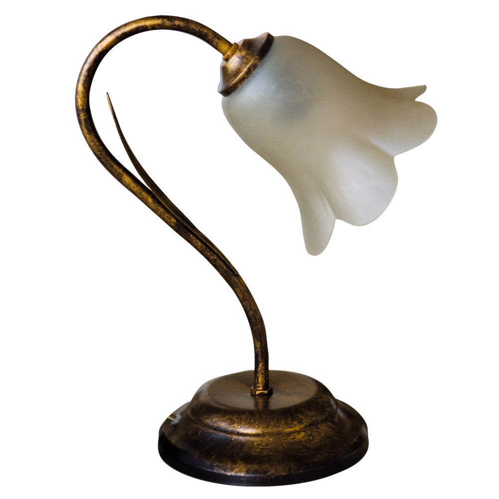 Lume 1xE14 Montatura Marrone Vetro Nuvolato Paglierino E-Energy Irene