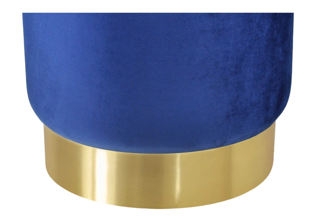 Pouf in velluto blue, poggiapiedi - Zivago - PO07ZIBM