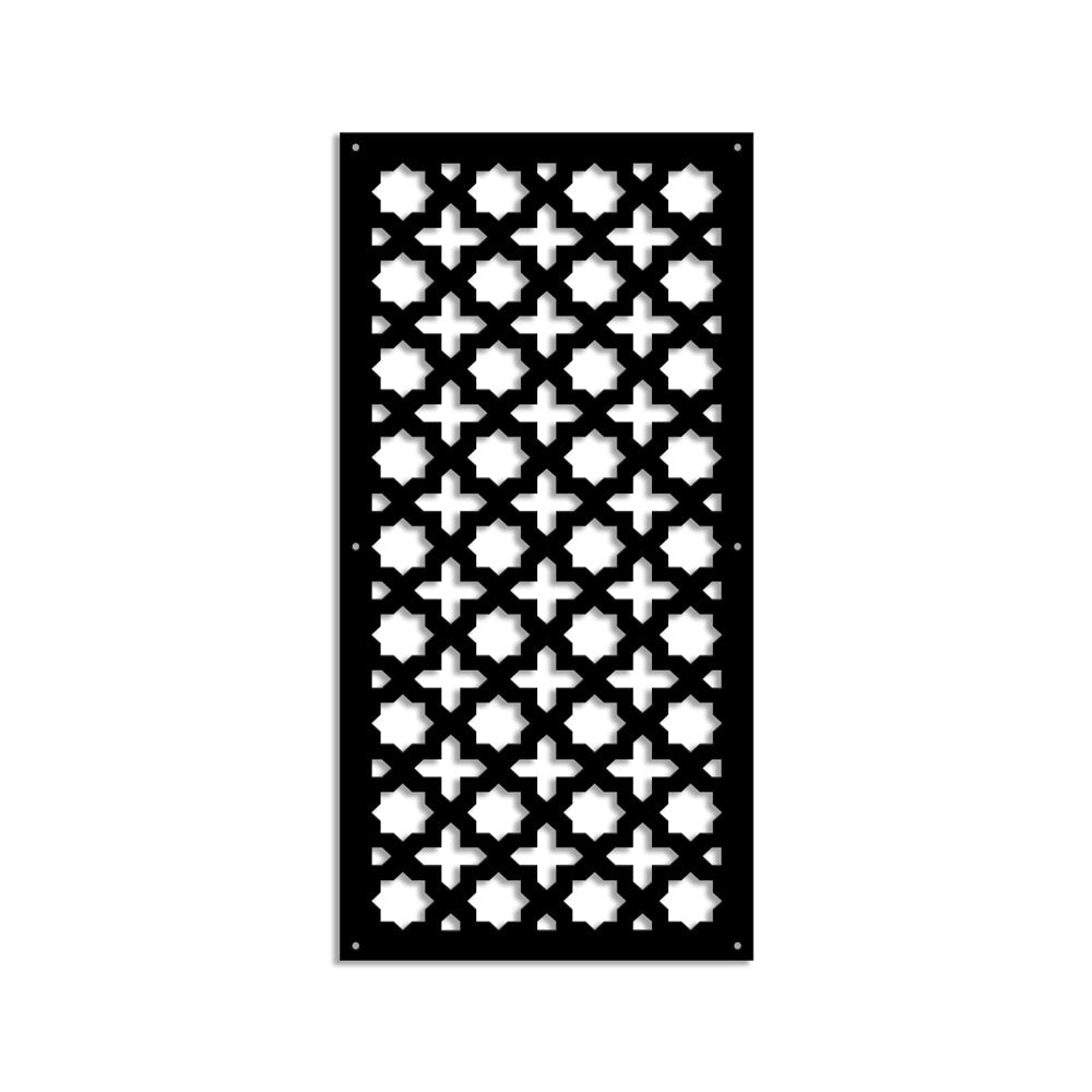 CROSS - Pannello in PVC traforato - Parasole Misura: 98x198 cm, Colore: nero