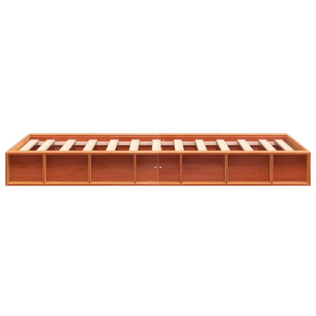 Letto senza Materasso Marrone Cera 75x190 cm in Legno di Pino