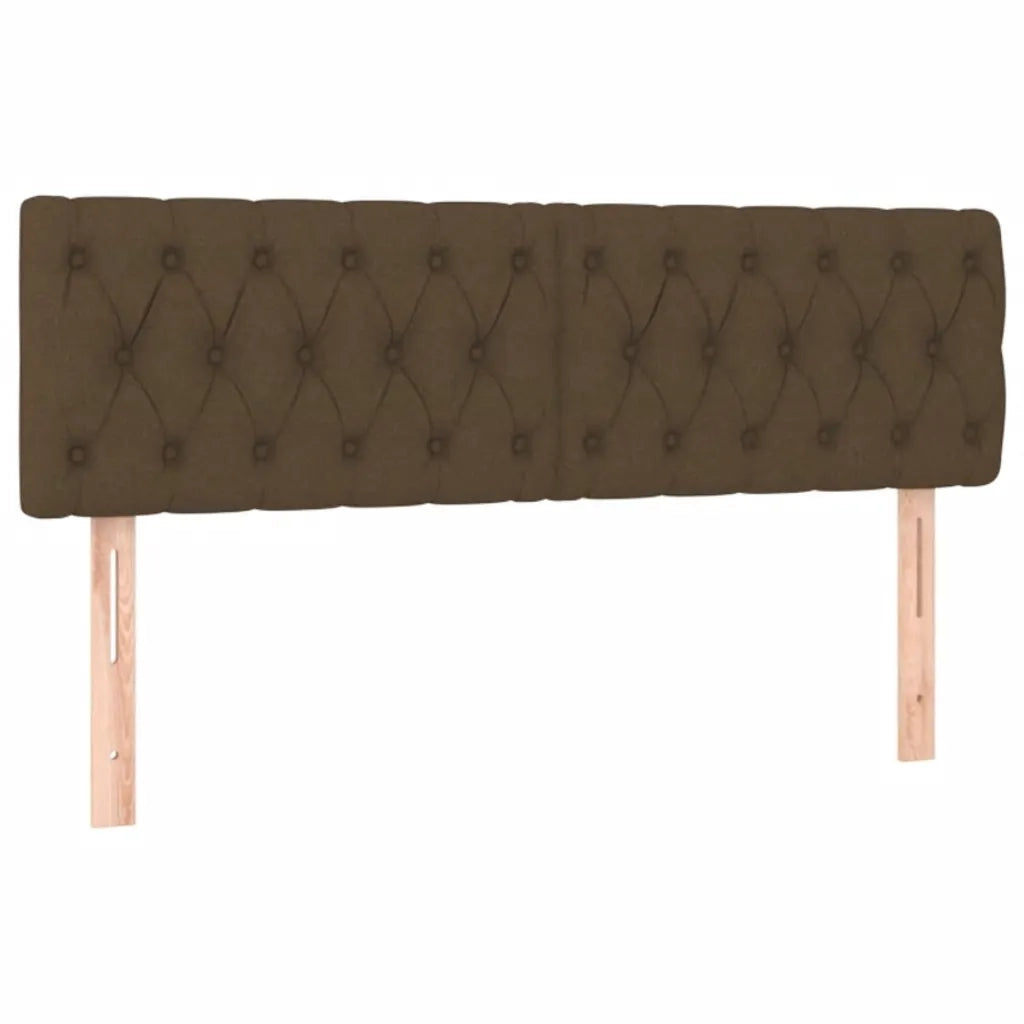 Giroletto a Molle con Materasso Marrone Scuro 140x190cm Tessuto 3130508