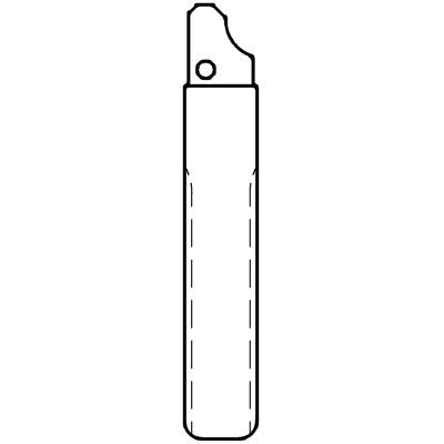 CHIAVE FLIP AUTO CITROEN HU107T SILCA - OTTONE NICHELATO- 1 pezzi