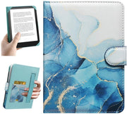 Coprimessa universale per e-reader 6" compatibile con Paperwhite 2025-2012/6" Kindle/Kobo/Tolino, eReader 6" coprimessa con tasca integrata, colore Dali blu