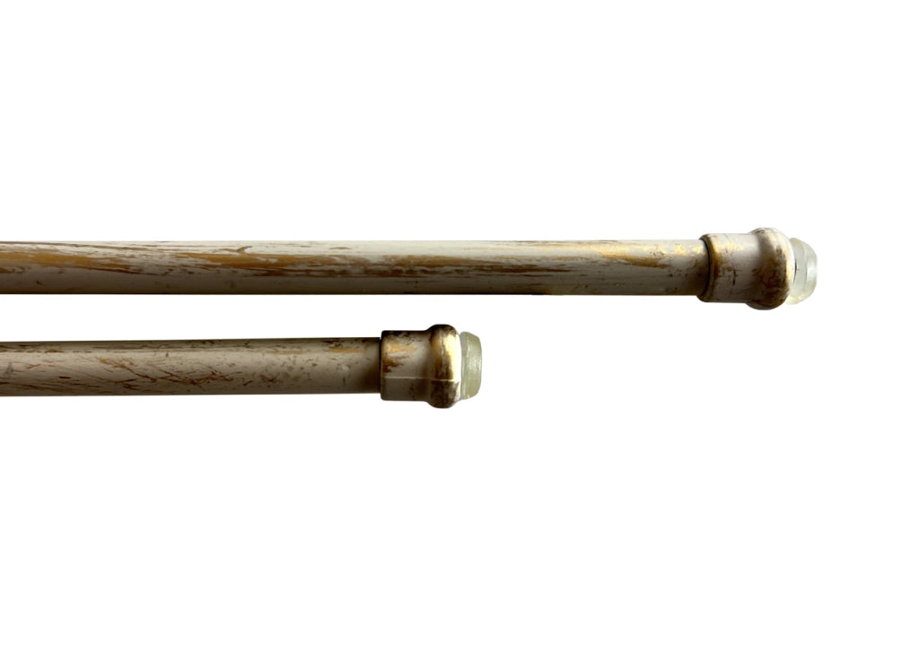 Bacchette Tende A Pressione Bastone Tenda Estensibile Astina Con Molla - 40-60 - Bianco-Oro