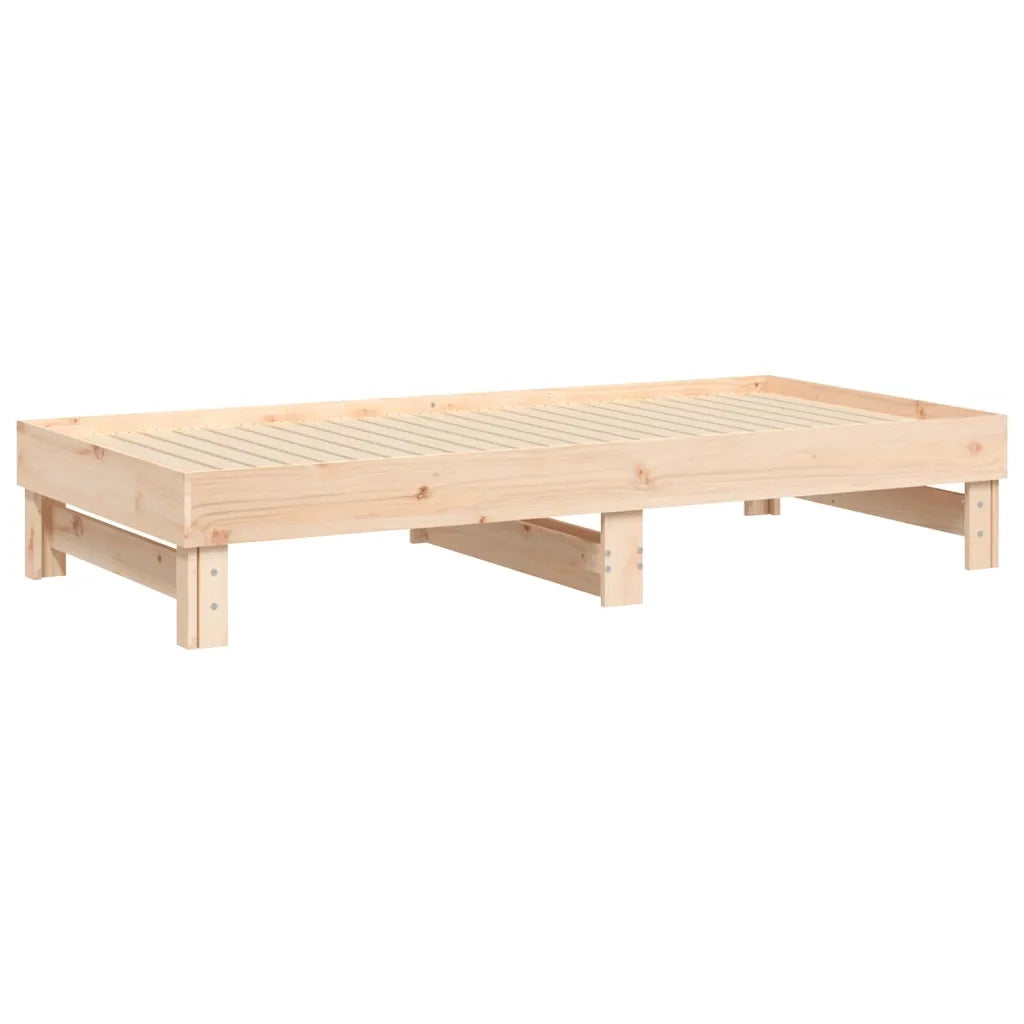 Dormeuse Estraibile 2x(75x190) cm Legno Massello di Pino 823394