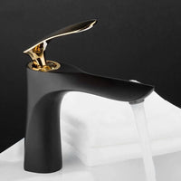Rubinetto Da Lavabo Rea Orbit Black Gold Low