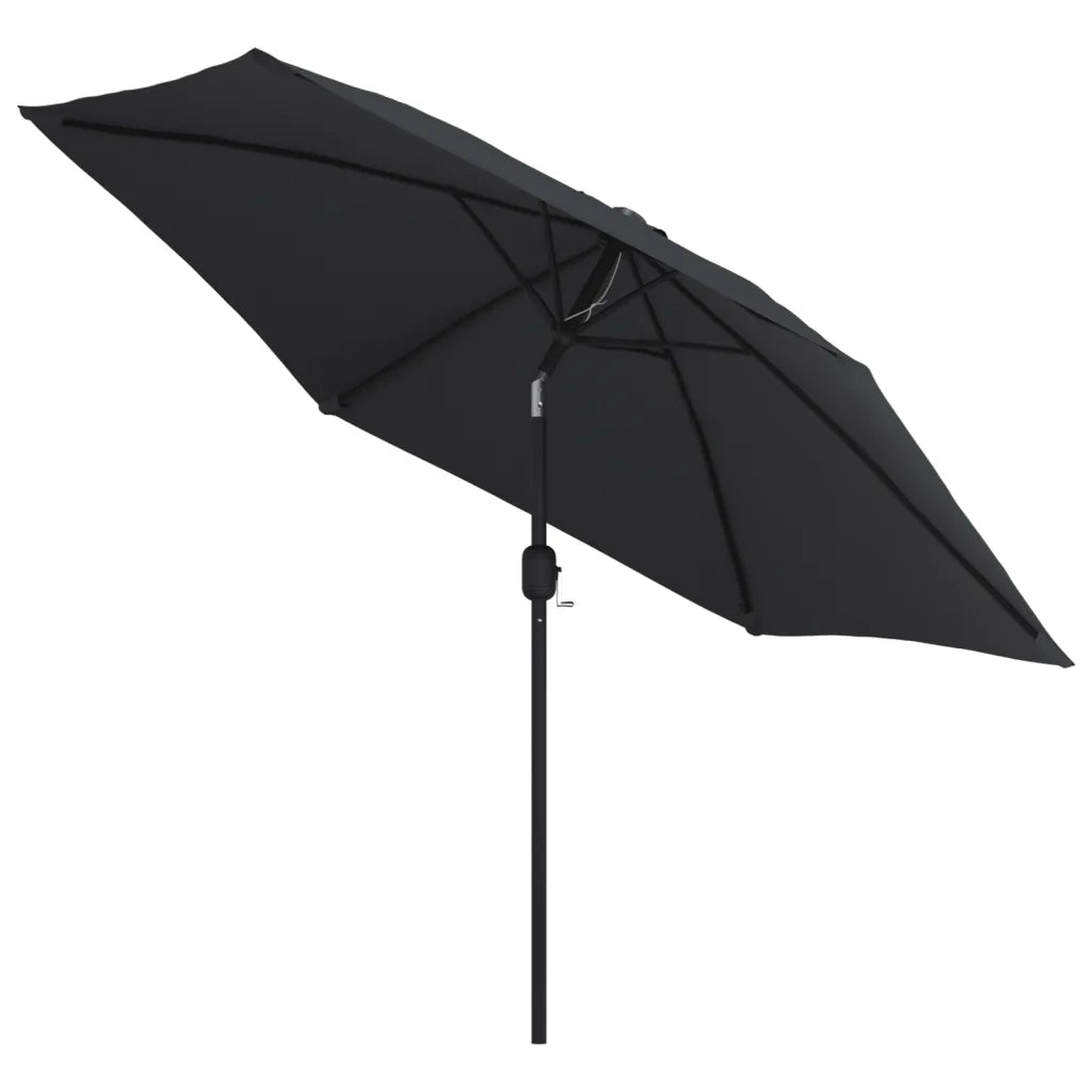 Ombrellone da Esterni con Palo in Metallo 300 cm Nero 47126