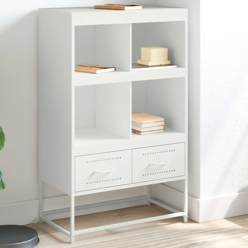 Credenza Bianca 68x39x111,5 cm Acciaio