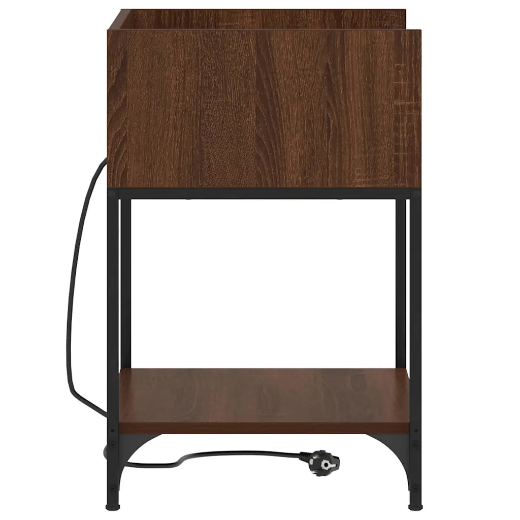 vidaXL Mobiletti da Notte 2 pcs Rovere marrone 40 x 40 x 61 cm