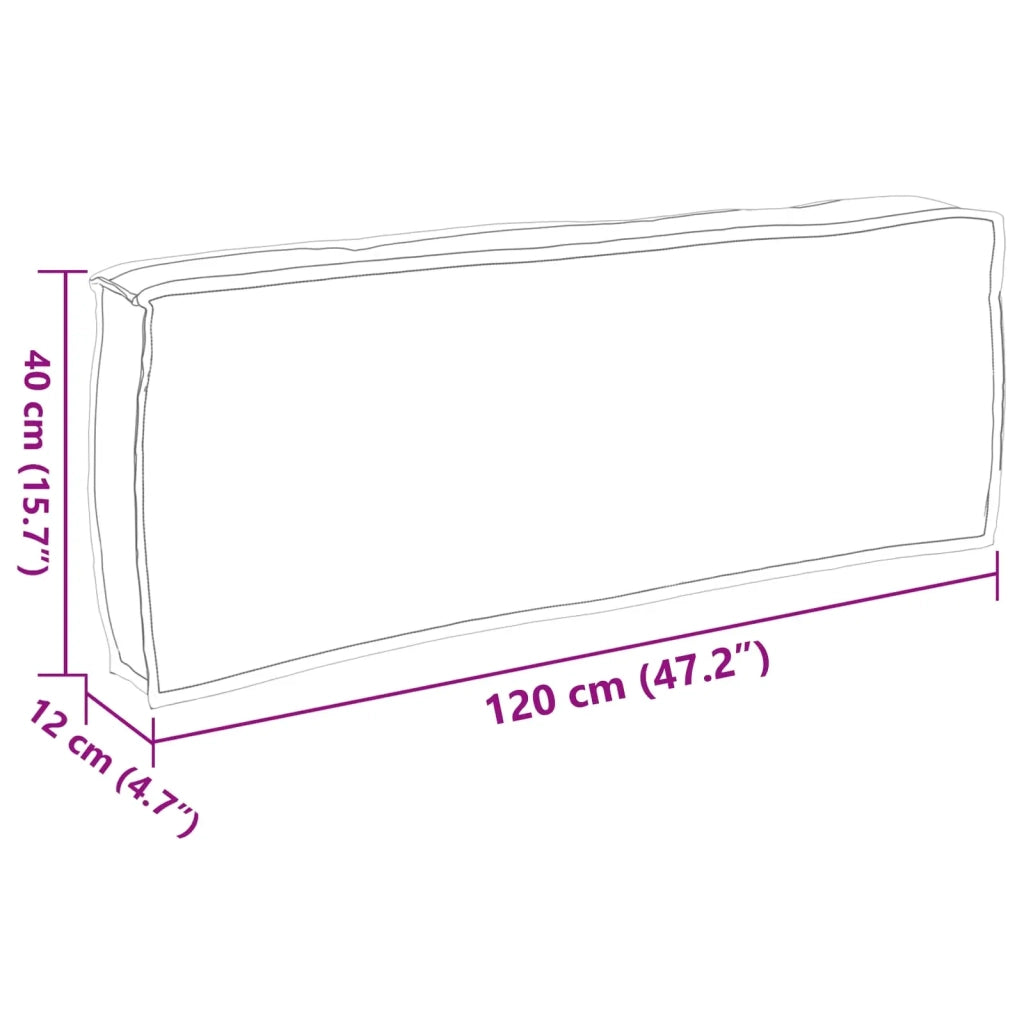 Cuscino Nero 120 x 40 x 12 cm Tessuto Oxford 42001542
