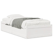 Letto singolo | Letto per adulti | Letto senza Materasso Bianco 90x200 cm Legno Massello di Pino