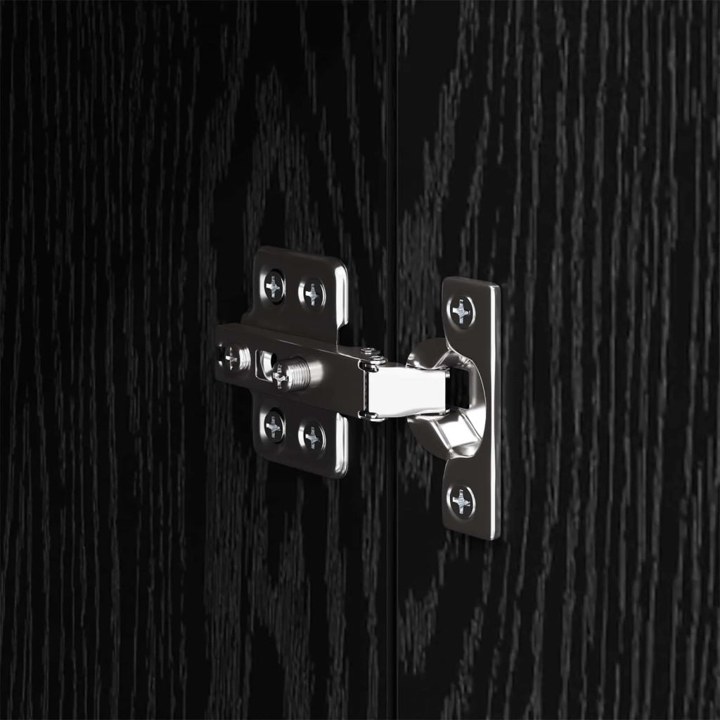 Credenza Rovere Nero 34.5 x 32.5 x 90 cm Legno multistrato 880972