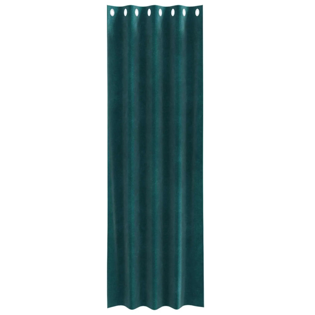 Tende Oscuranti | Tende Blackout 2 pz Verde Scuro 140 x 245 cm Velluto
