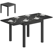 Tavolo da pranzo allungabile esterno ¨C zephmum ¨C effetto legno, nero, 80x160 cm