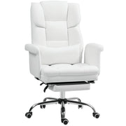 Sedia da Ufficio Ergonomica ¨C Xylo ¨C Altezza Regolabile 48-56 cm, Schienale Reclinabile, Poggiapiedi, Bianco