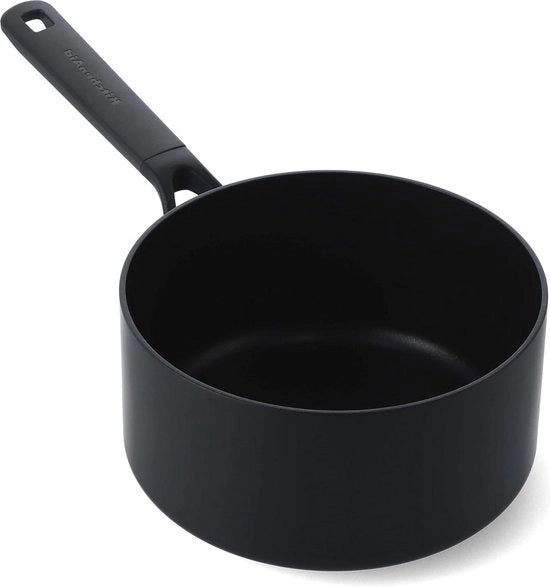 Piastra da Cucina in Alluminio Anodizzato 16cm/1,5L con Ceramica Senza PFAS e Anticorrosione Non-Stick, Resistenze a 2200W, Induzione e Lavastoviglie, Nero