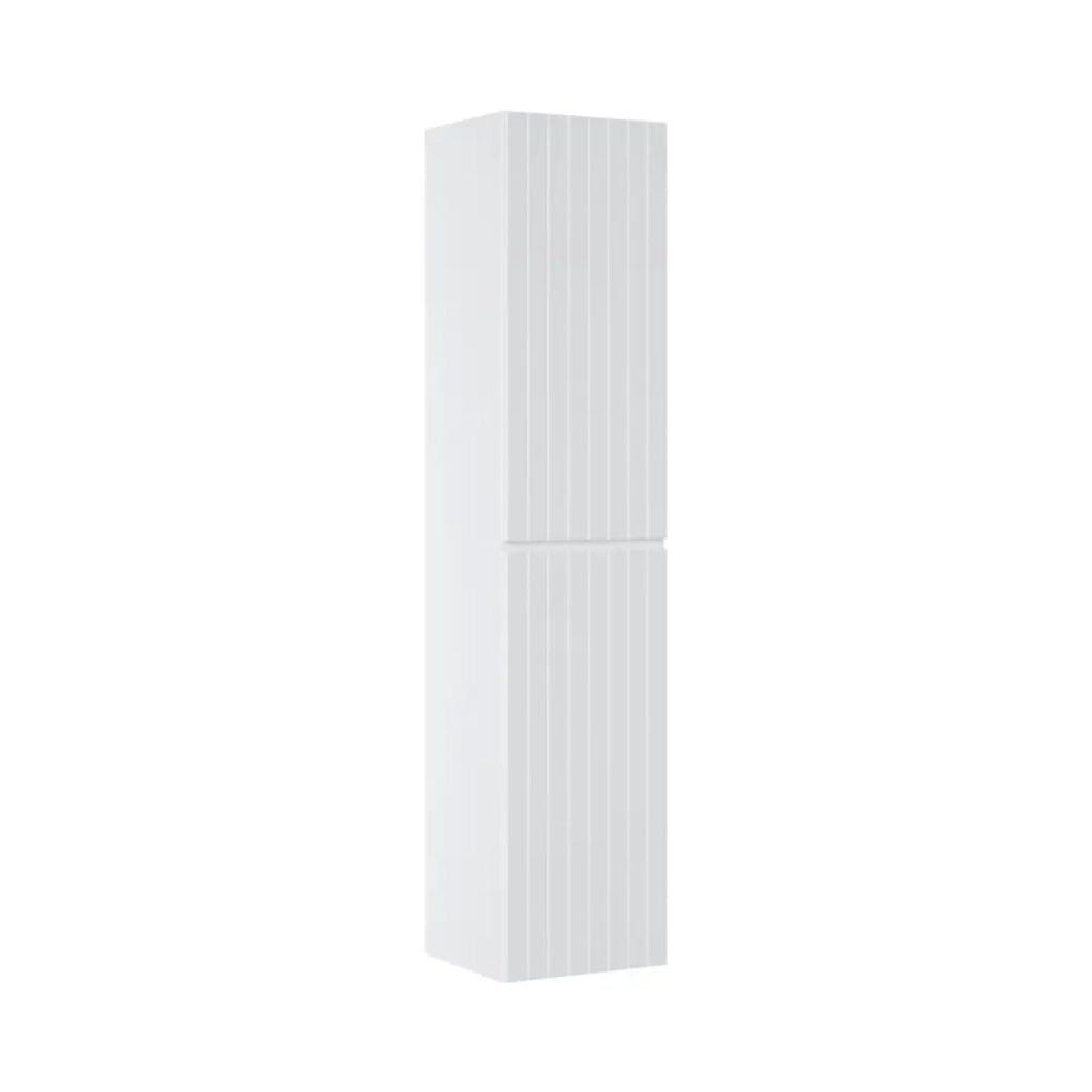 Set ICON bianco: mobiletto sotto lavabo 60cm + lavabo da incasso bianco + specchio + lampada LED + colonna