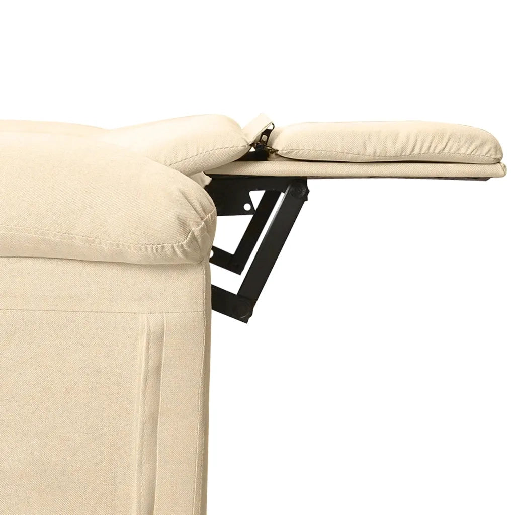Poltrona Massaggiante Elettrica Crema in Tessuto 3098984