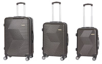 Set 3 Valigie Trolley Rigide in ABS 4 Ruote TSA Ravizzoni Haiti Antracite