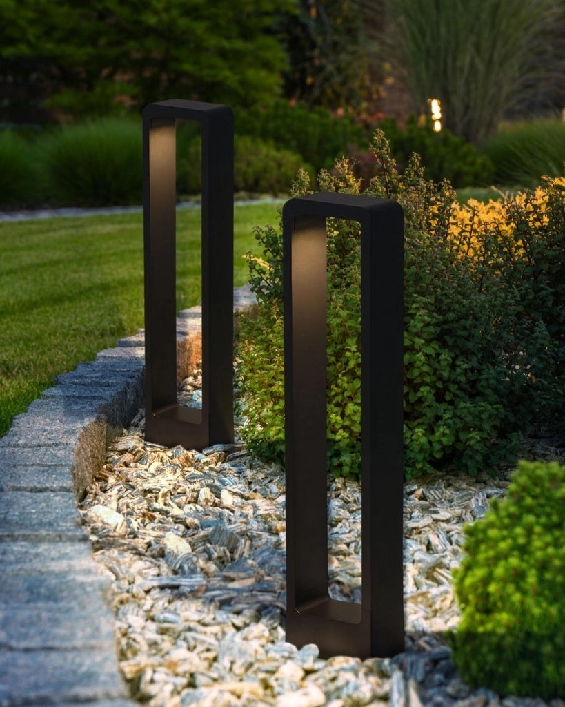 Dissuasore di luce in alluminio nero 60 cm LED Lampada per sentieri Illuminazione esterna del giardino Design moderno
