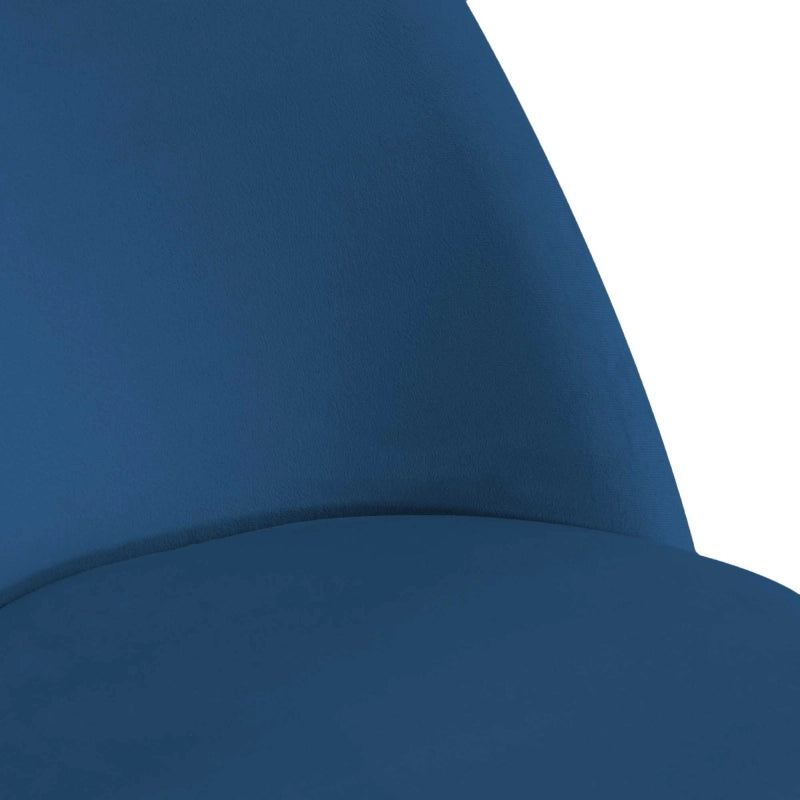 Sedia velluto Sammi blu struttura nero cm 50x57h47/77,5