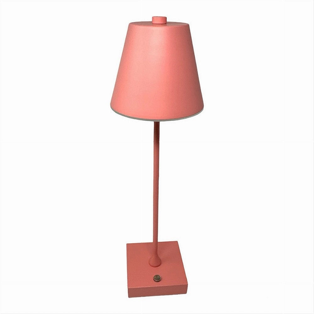 Trade Shop - Lampada Tavolo Ricaricabile Usb 10 Watt 3 Colorazione Di Luce Vari Colori D27-3c - Rosa