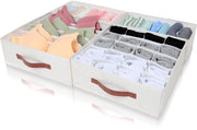 Organizzatore di lingerie op-pieghevole 2 set per guardaroba di lingerie distributore di tessuti per reggiseni, calze e cravatte.