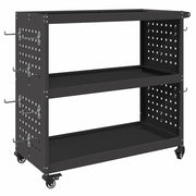 Carrello per Attrezzi con lo scaffale Nero 75 x 35 x 73 cm CFW1829411