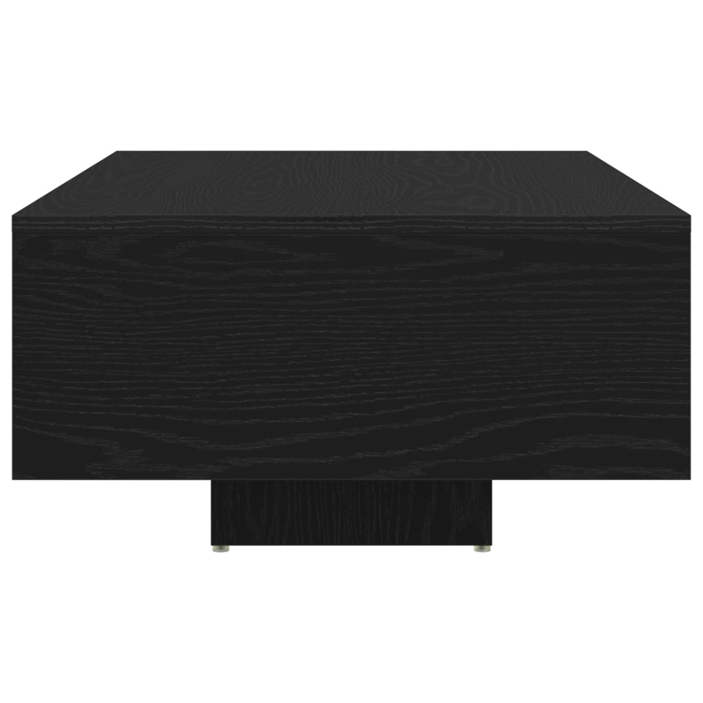 Tavolino da caffÃ¨  con luci LED Rovere Nero 85x55x31 cm