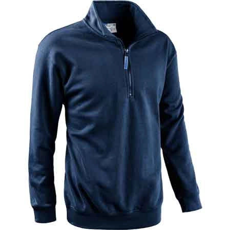FELPA CON ZIP CORTA BLU Tg. XXL