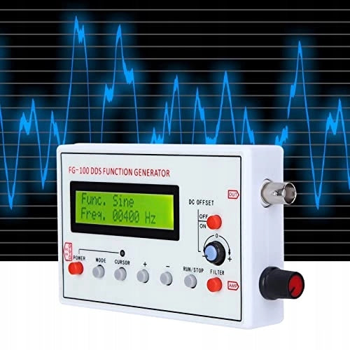 Generatore di Funzioni DDS FG-100 – Alta Precisione 1Hz-500kHz | Compatto e Portatile
