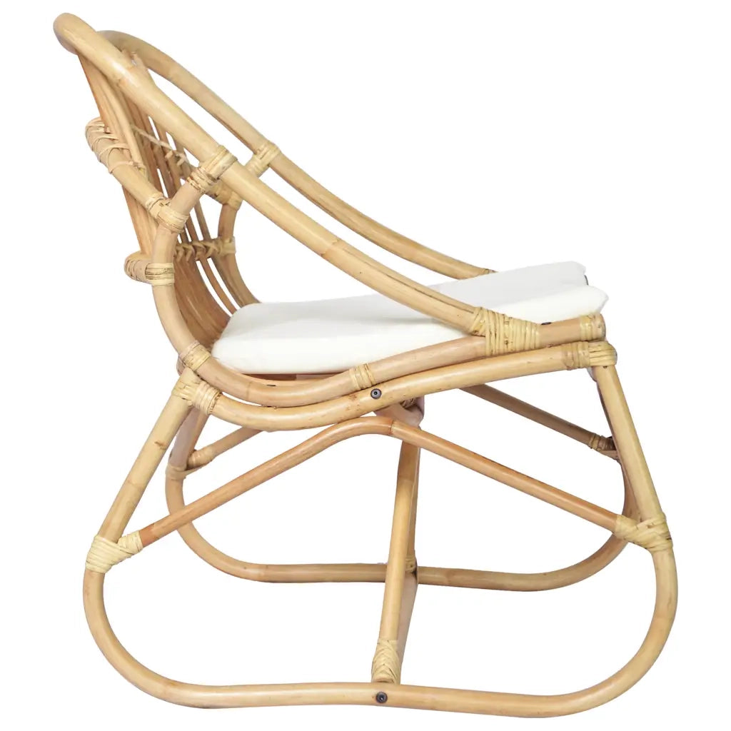 Sedia in Rattan e Lino 325481