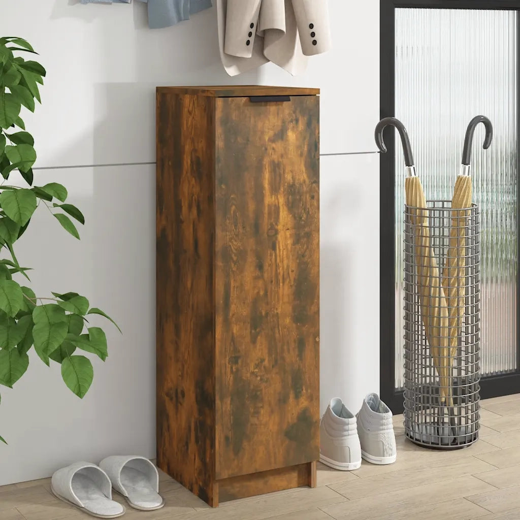 Scarpiera | Mobile per scarpe Rovere Fumo 30x35x100 cm in Legno Multistrato