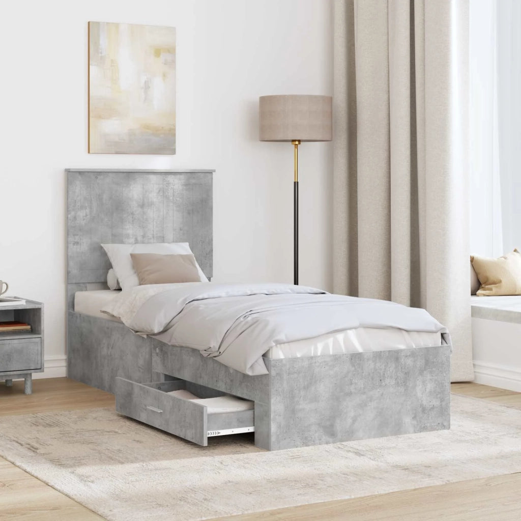 Struttura del letto Grigio Certo e Argento 70 x 190 cm