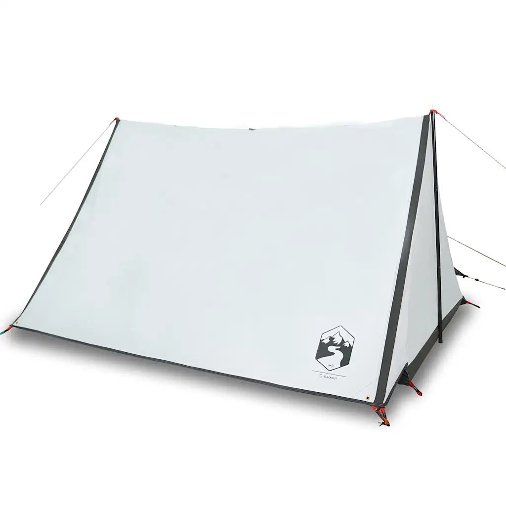 Tenda Campeggio 2 Persone-Tenda per Escursionismo Bianca Tessuto Oscurante Impermeabile 663331