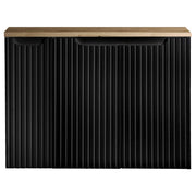 Mobile Sottolavabo NEWPORT da Parete con 3 Ante e Ripiano 80x60x40 cm - Nero/Effetto Rovere [en.casa]