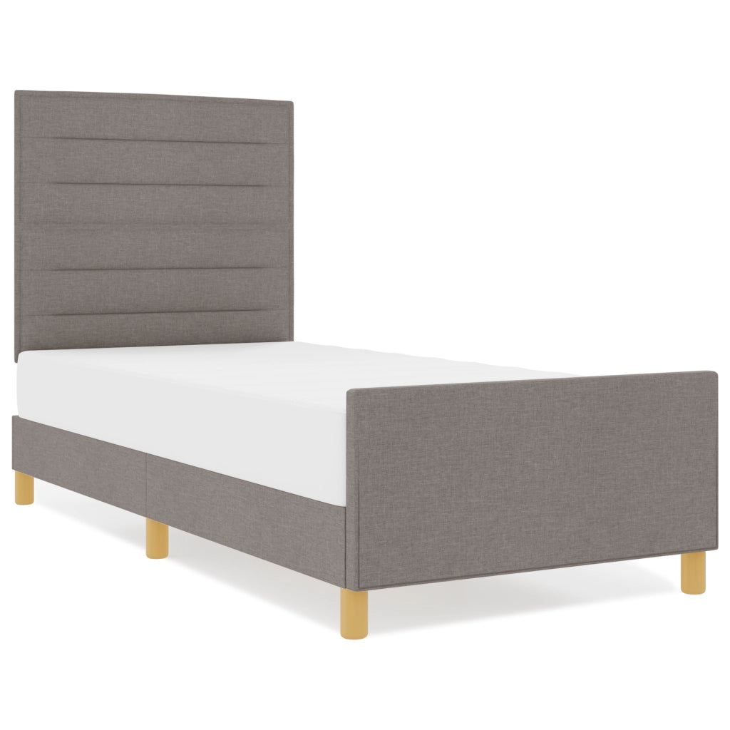 Struttura Letto Tortora 100x200 cm in Tessuto di