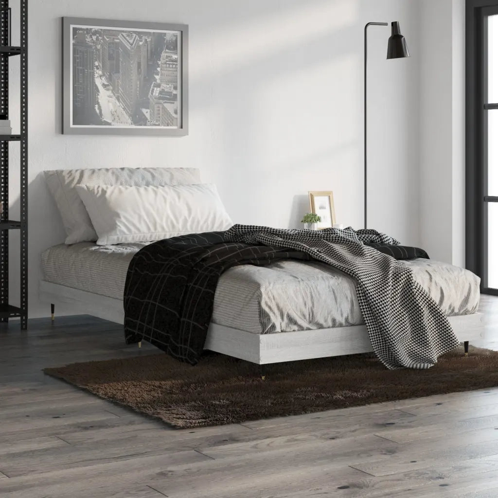 Giroletto-Struttura Letto Grigio Sonoma 90x200 cm in Legno Multistrato 282488