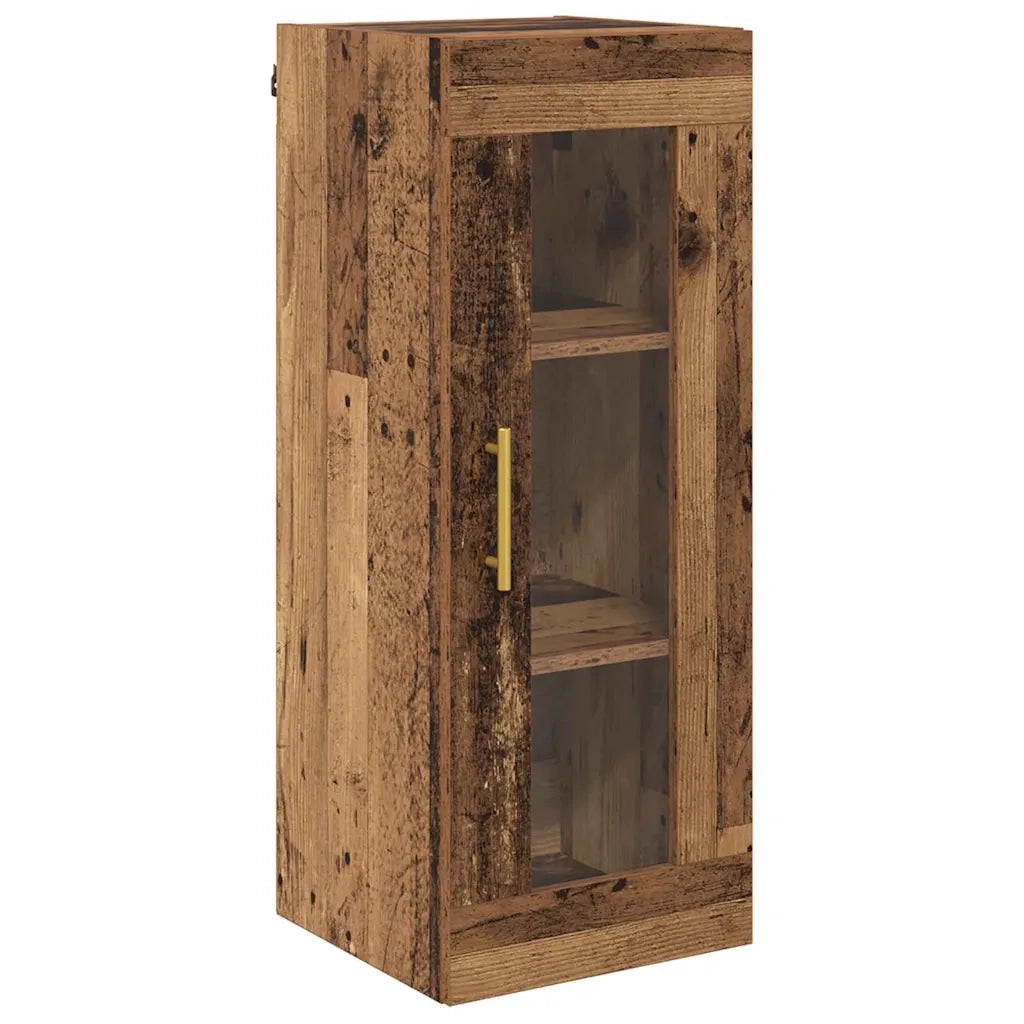 Credenza 2 pz | Madia | Buffet da pranzo | Armadio da pranzo Legno vecchio Vetro