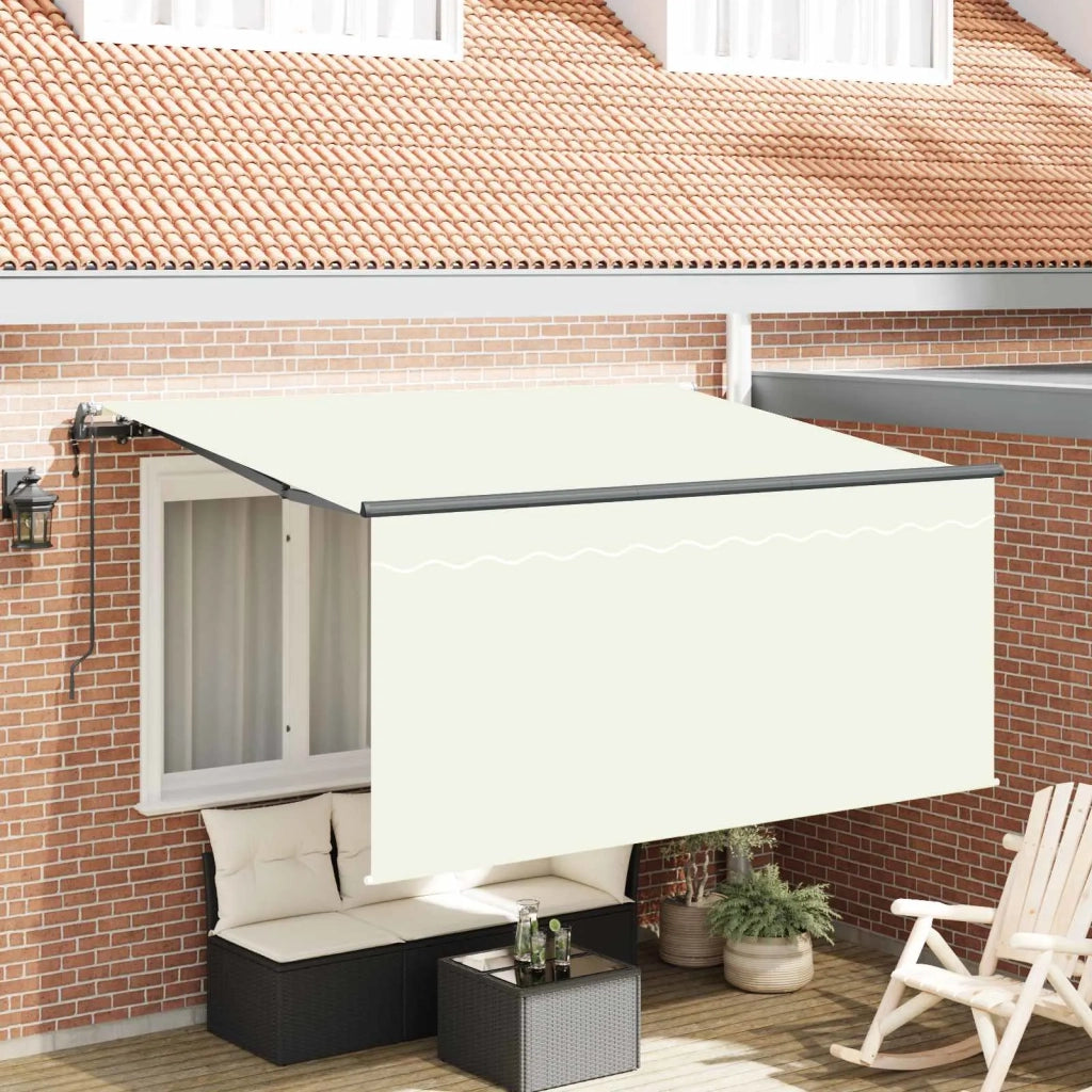 Tenda Retrattile Crema 300 x 200 cm Tessuto 3329498