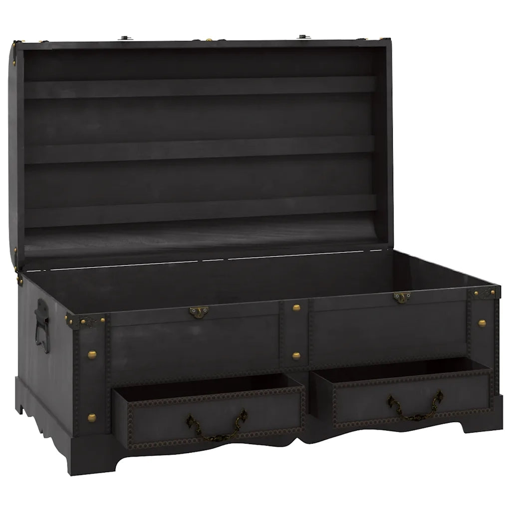 Baule del Tesoro in Legno Grande Nero CFW2736478