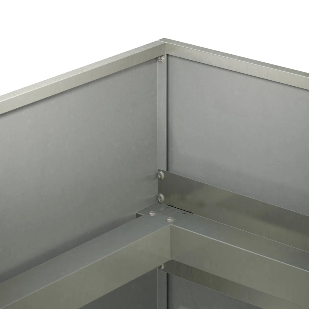 Vaso da giardino Argento 200 x 80 x 60 cm Acciaio Inox 8005936