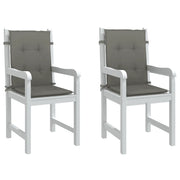 Cuscini Sedia Schiena Bassa 4 pz Grigio MÃ©lange 100x50x4 cm