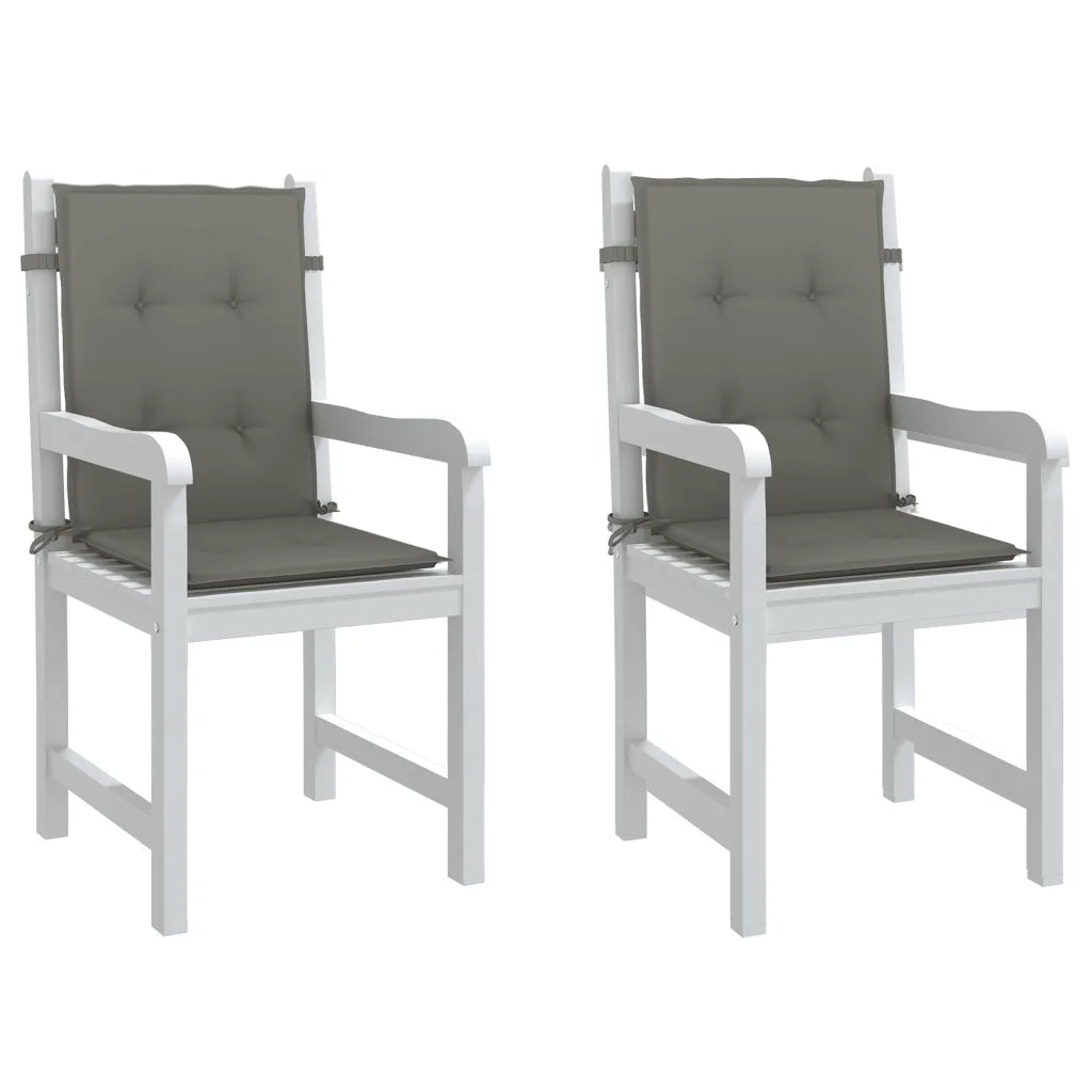 Cuscini Sedia Schiena Bassa 4 pz Grigio MÃ©lange 100x50x4 cm