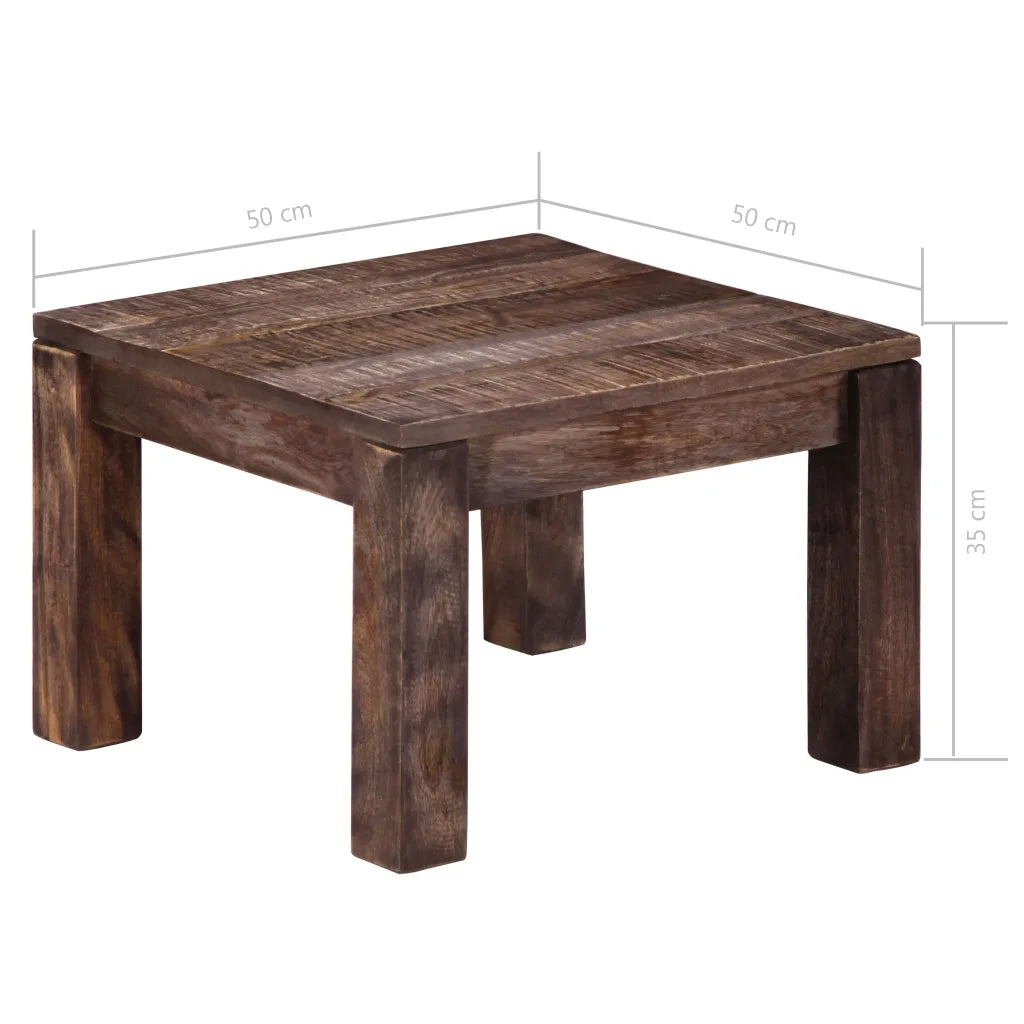Tavolino da Salotto 50x50x35 cm Legno Massello di Mango 247468