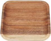 Servizio Cibo in Stile - Tavoli di Servizio Sostenibili - Banchi di Servizio per Sushi di Alta Qualità - Scodella di Servizio in Legno di Acacia Elegante - Tavolo per Tè di Forma Quadrata e Grande Dimensioni (20*20*2cm)