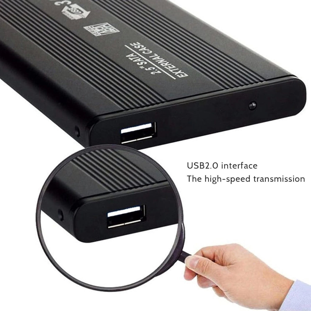 CASE BOX ESTERNO PER HARDISK HARD DISK ALLUMINIO HD 2.5" SATA USB 2.0 HDD LE-105