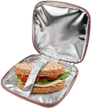 Borsa isolata termicamente per panini per bambini, modello Snack Rico, colore rosa.