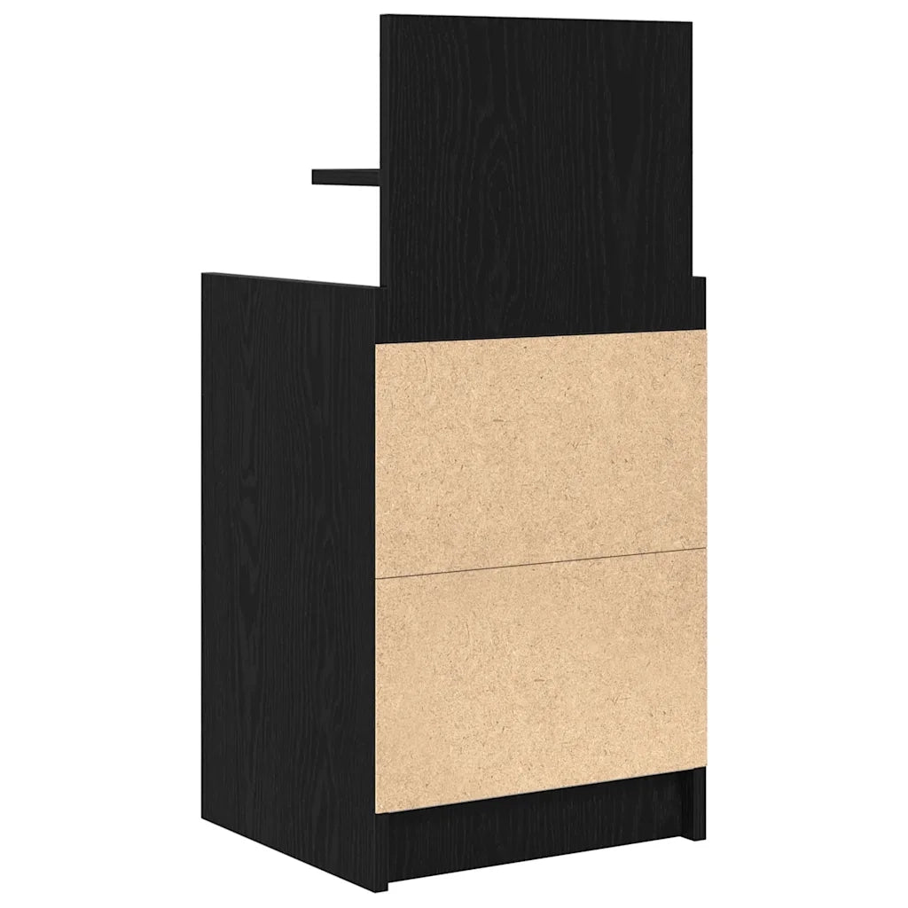 vidaXL Comodino con 2 Cassetti Nero 38x34x80 cm
