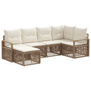 Set Divano da Giardino 6 pcs Beige polyrattan 3435780